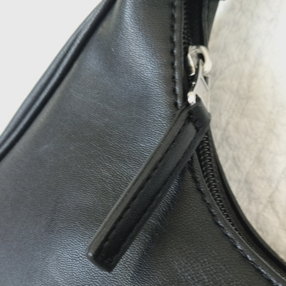 Kendall & Kylie Black Boho Bag Ruched Scrunch Handle Small Purse NWT - Picture 3 of 7